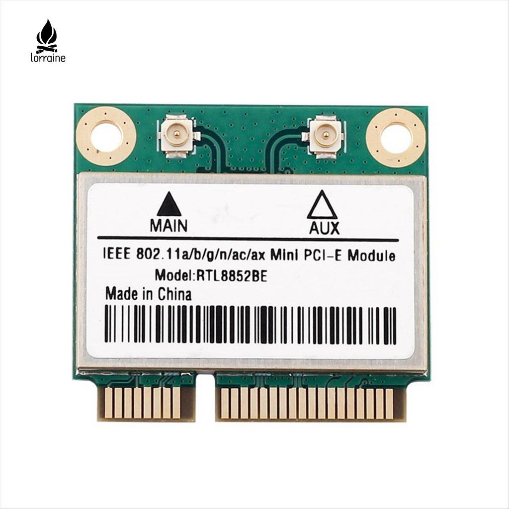 RTL8852BE การ์ดเครือข่าย WiFi 6 1800Mbps BT 5.2 Dual Band ไร้สาย MiniPCIe 802.11ac/Ax 2.4G/5 Ghz -MI