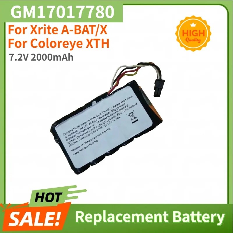 100% ใหม่ 7.2V 2000mAh GM17017780 แบตเตอรี่คุณภาพสูงสําหรับ Xrite A-BAT/X สําหรับแบตเตอรี่เปลี่ยนหูฟ