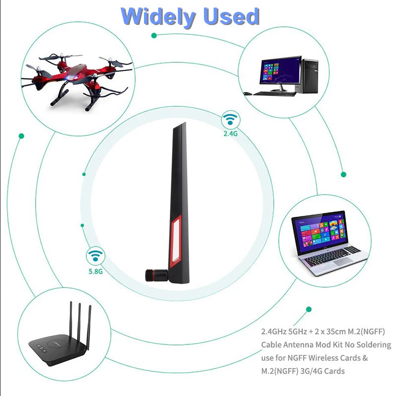 Onelinkmore Original 10dBi Omni RP-SMA Male Dual Band WiFi Router Antenna