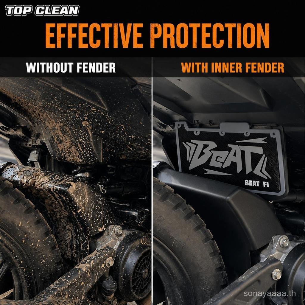 TOP CLEAN Honda Beat FI V1 V2 V3 Mudflap ยาง Mud Guard Flaps อุปกรณ์ป้องกันรถจักรยานยนต์