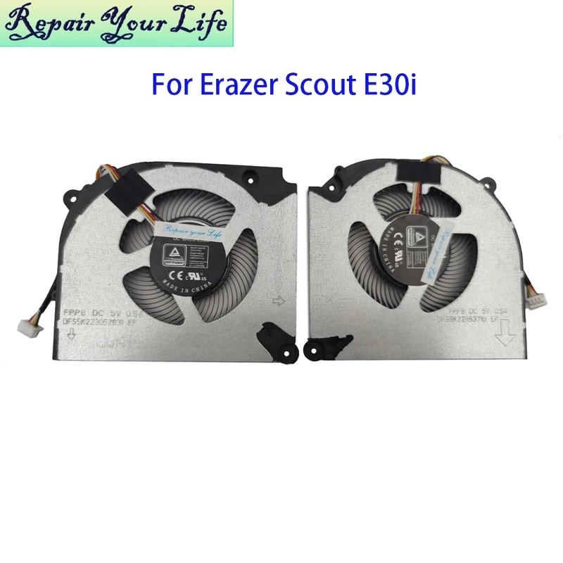 CPU GPU พัดลม Cooler สําหรับ Medion Erazer Scout E30 E30i IM Test MD62649 MD62597 MD62595 โน้ตบุ๊คสํ