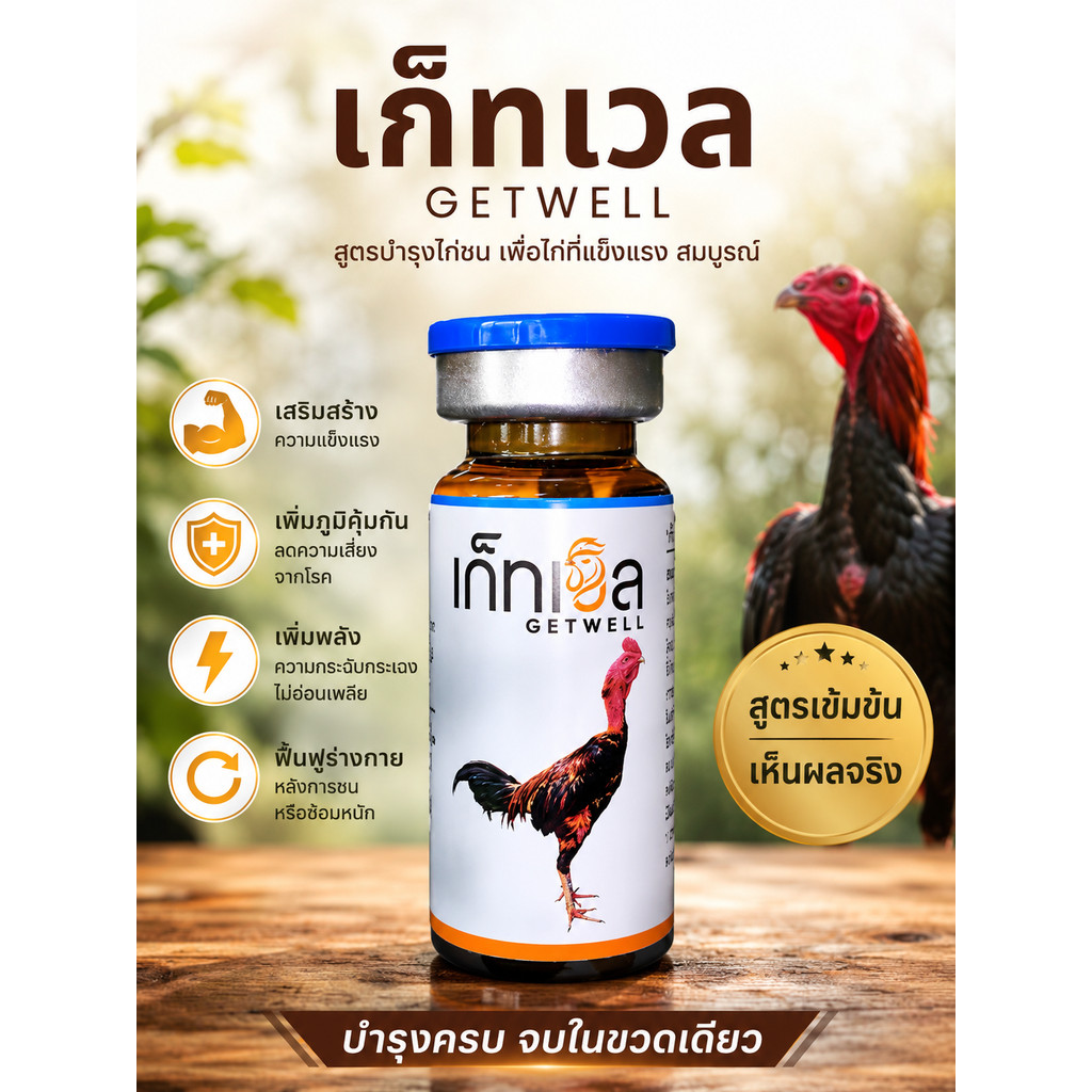 อาหารไก่ เก็ทเวล สำหรับไก่ชน เกทเวล