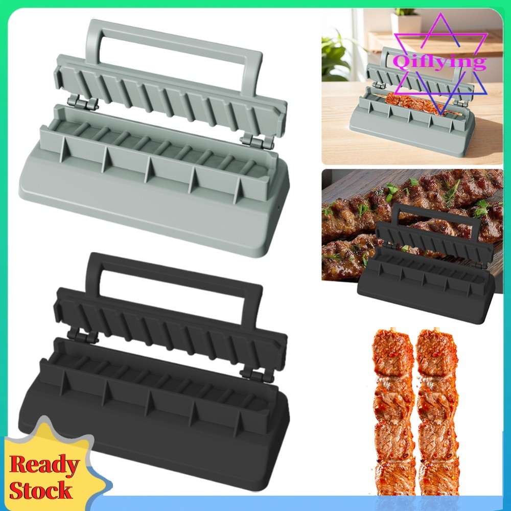 Kebab กดพลาสติกคู่มือ Kabob Mould แบบพกพานํากลับมาใช้ใหม่บาร์บีคิวเนื้อ Skewer Machine Kebab เตรียมเ