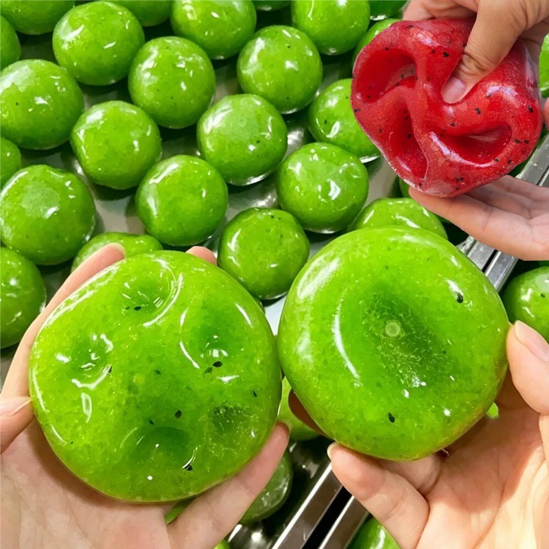 Squishy Handmade แตงโม Slush ของเล่นนุ่ม, Slow-Rebound ความเครียดบรรเทา Squieezy ของเล่นผลไม้ที่สมจริงรุ่นผู้ใหญ่ของขวัญ