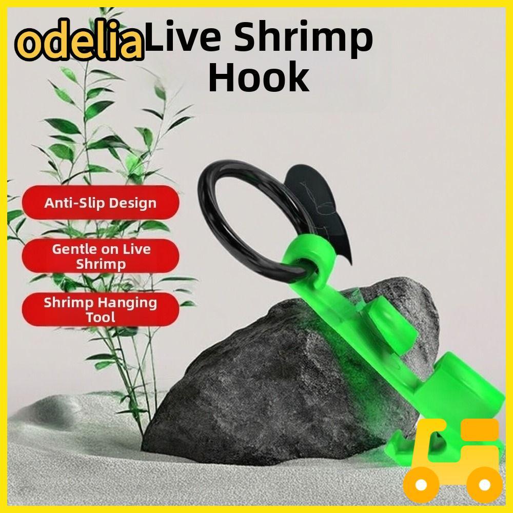 OเดลIA 5 ชิ้นเหยื่อส่องสว่างคงที่ผู้ถือชุด,สแตนเลสไม่มี Unhooking Luminous Live ตะขอกุ้ง, Sharp Barb