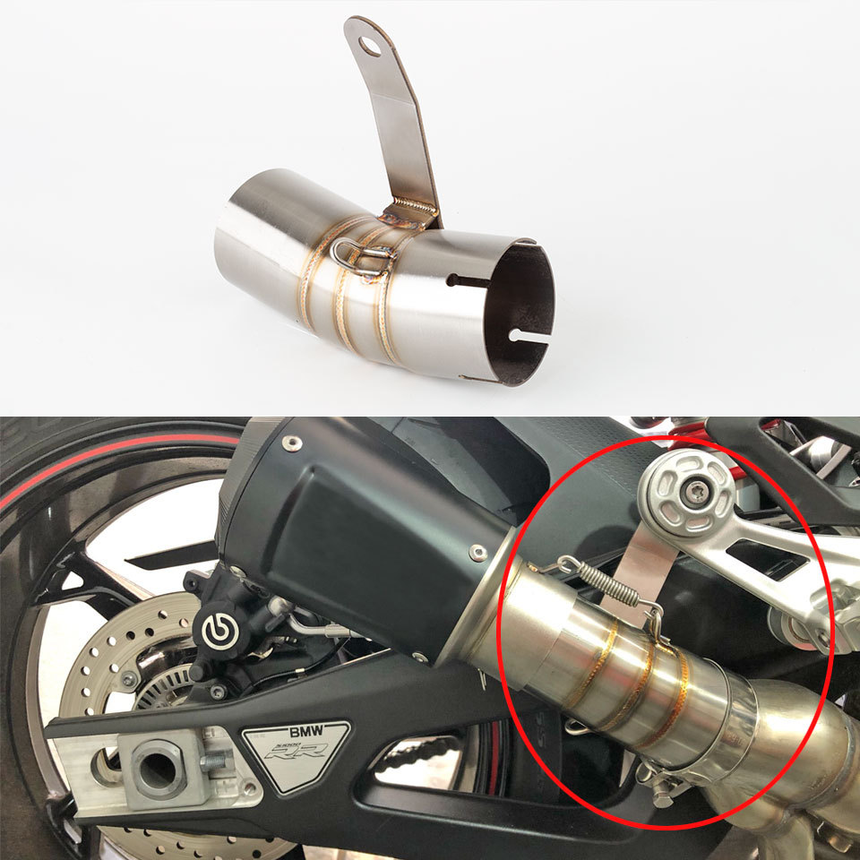 Fit สําหรับ BMW S1000RR 2019-2025 S1000RR Escape Slip-on รถจักรยานยนต์ท่อไอเสียกลาง Link ท่อ 60.3 มม