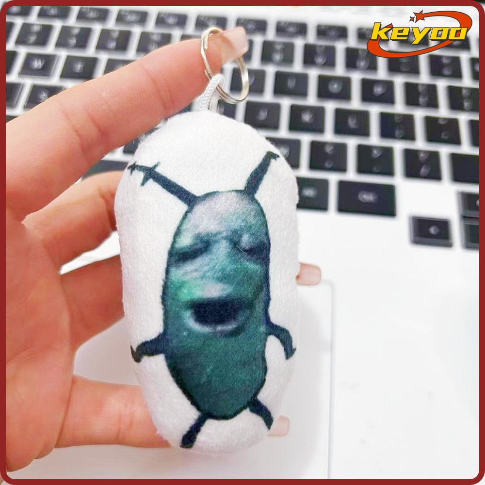 [KEYOO] พวงกุญแจ, 8 ซม. Cursed Plankton Plush Squeak จี้, Widget Funny Meme Bag Charm