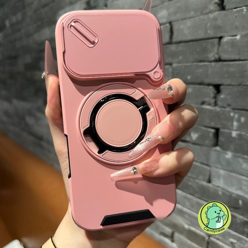 แม่เหล็ก 360 ขาตั้งเคสโทรศัพท์พร้อมป้องกันกล้องสําหรับ Vivo V70 Elite FE V60 V60E V50 V50E V40 Lite 