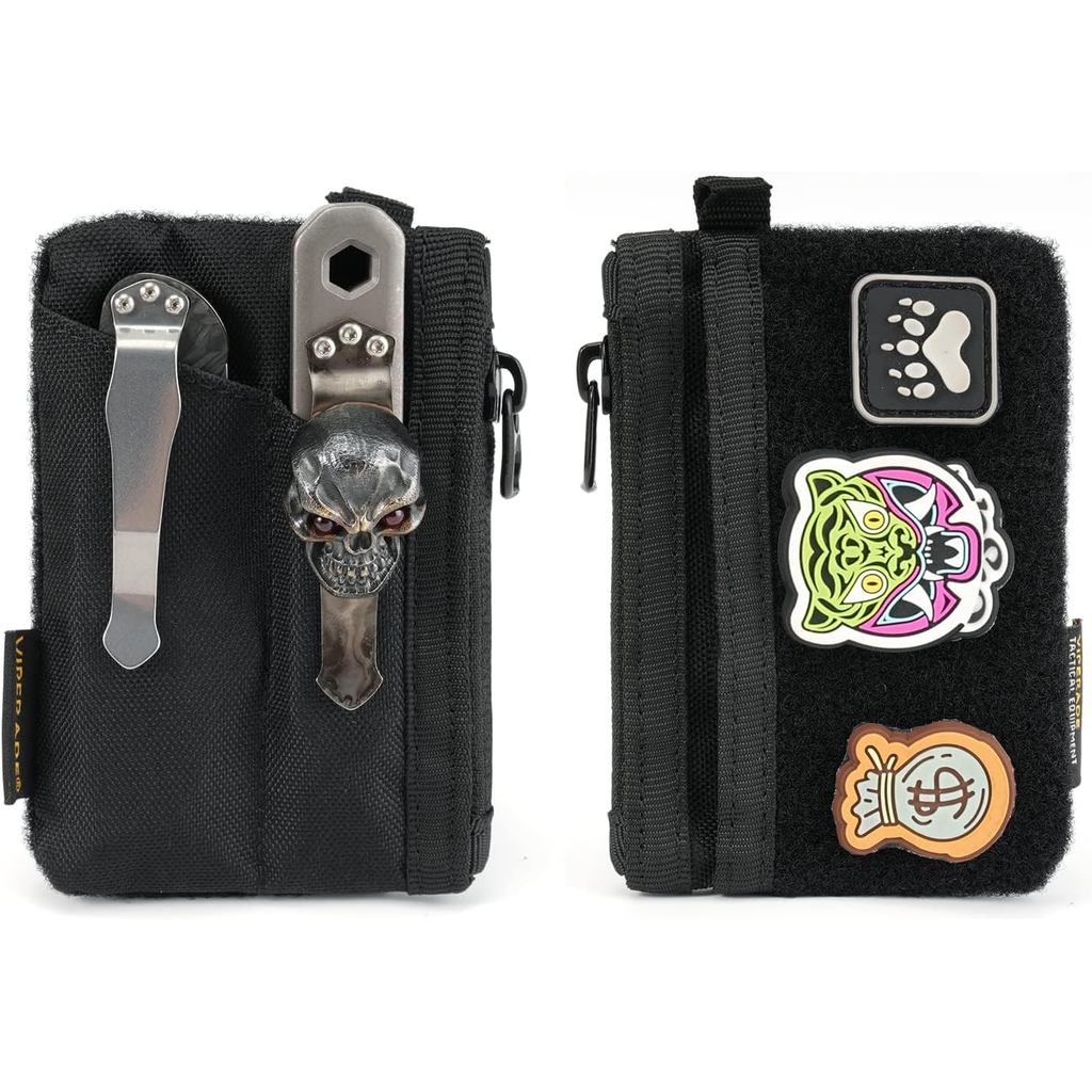 VIPERADE VE17 กระเป๋า EDC ขนาดเล็ก, กระเป๋า EDC พร้อมพื้นที่แพทช์ DIY, กระเป๋า EDC ขนาดเล็กพร้อมซิป,