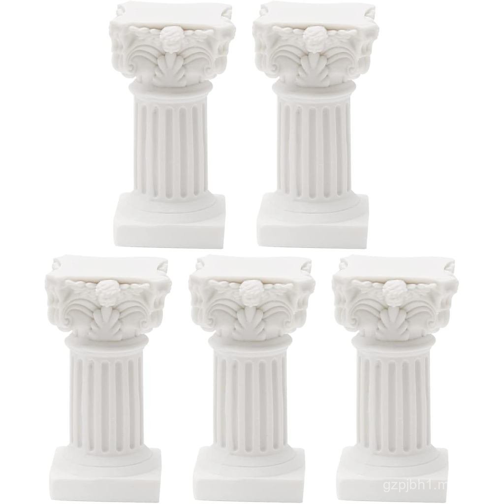 5 ชิ้น Mini เสาโรมันคอลัมน์กรีก,ตกแต่งคริสต์มาส,รูปปั้นกรีกตกแต่ง,เรซิ่นศิลปะเครื่องประดับสําหรับงาน