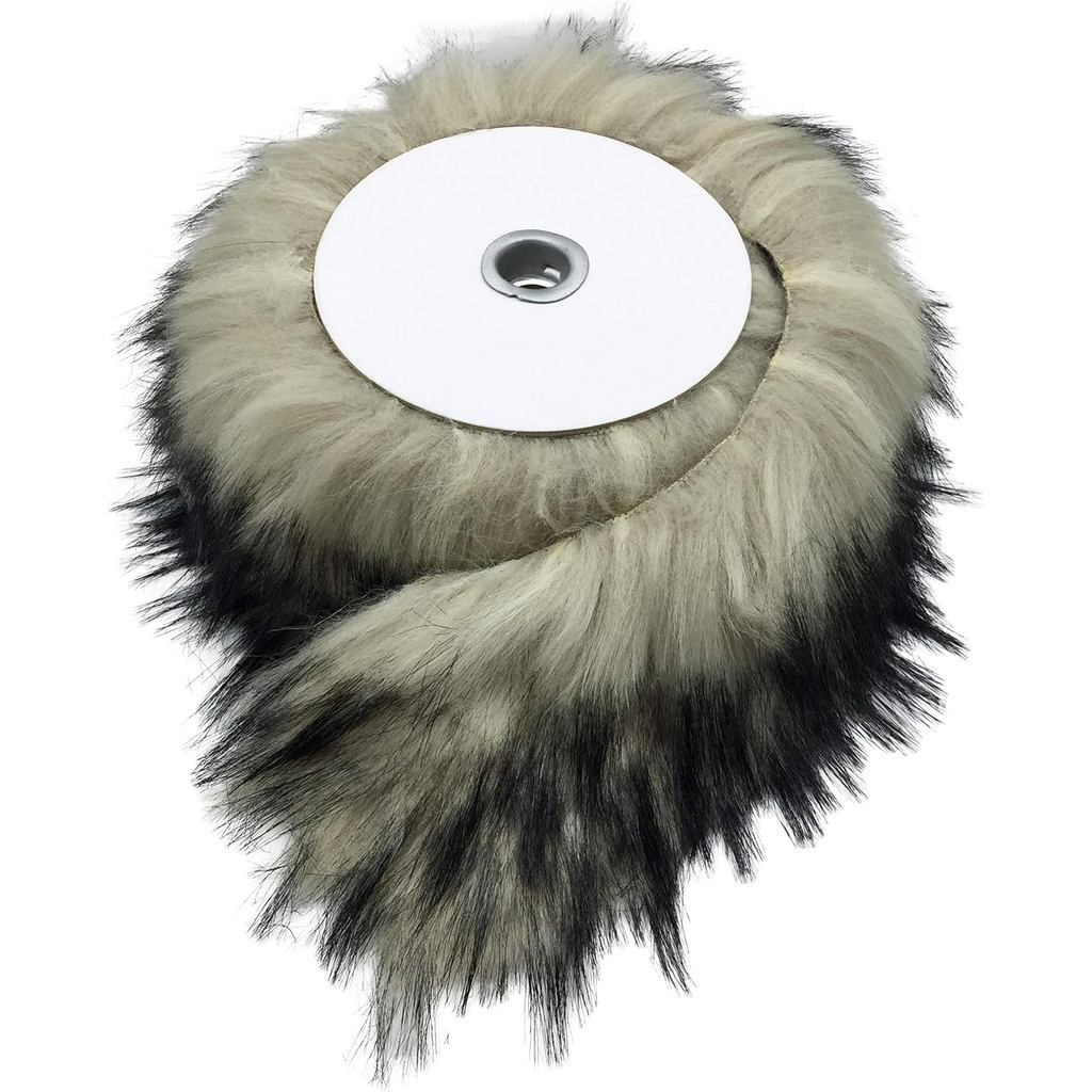 Faux Fur Trim Raccon Fox Fur Ribbon Craft Furry Stripe สําหรับรองเท้าแตะสไลด์ Fringe 2 หลา (สีเทา)