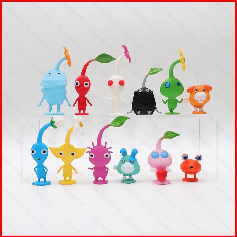 GL 6 ชิ้น 12 ชิ้น PIKMIN Action Figure สุนัขสีเหลืองสีฟ้าสุนัขตุ๊กตาของเล่นสําหรับเด็กเครื่องประดับค