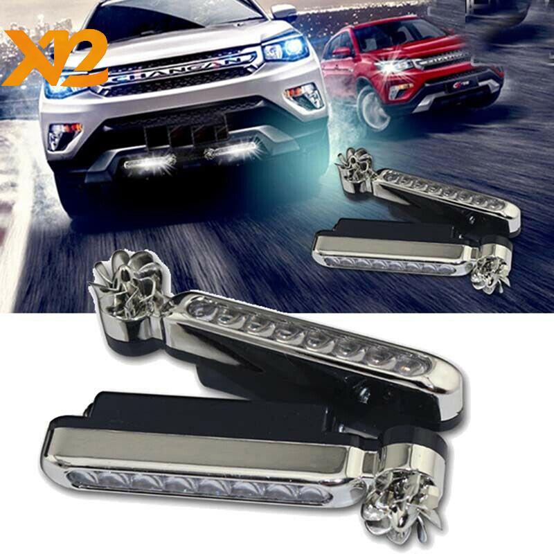[XXNZMM] 8 LED DRL Daylight Wind Energy ไม่ต้องใช้ไฟภายนอกรถยนต์ไฟวิ่งกลางวัน LEED