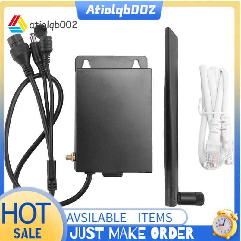 เราเตอร์ WiFi 4G LTE กลางแจ้งสีดําใหม่พร้อมช่องใส่ซิมการ์ดกันน้ําไร้สาย CPE RJ45 พอร์ตจ่ายไฟสําหรับก