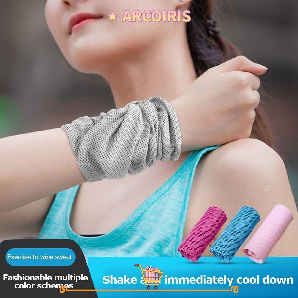 ARCOIRIS Sweatband, ผ้าเช็ดข้อมือดูดซับเหงื่อกีฬาข้อมือผ้าขนหนูเหงื่อ, เส้นใยโพลีเอสเตอร์แบบพกพาแห้งเร็วผ้าขนหนูระบายความร้อนฟิตเนสแคมป์ปิ้งวิ่ง