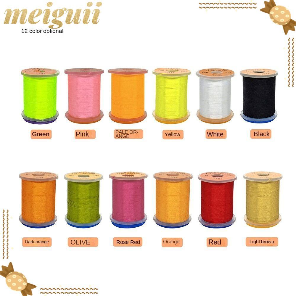 MEIGUII Fly Tying Thread line, Thread Spool Premium Fly Fishing Line, Salmon Fly Bass Fishing Line