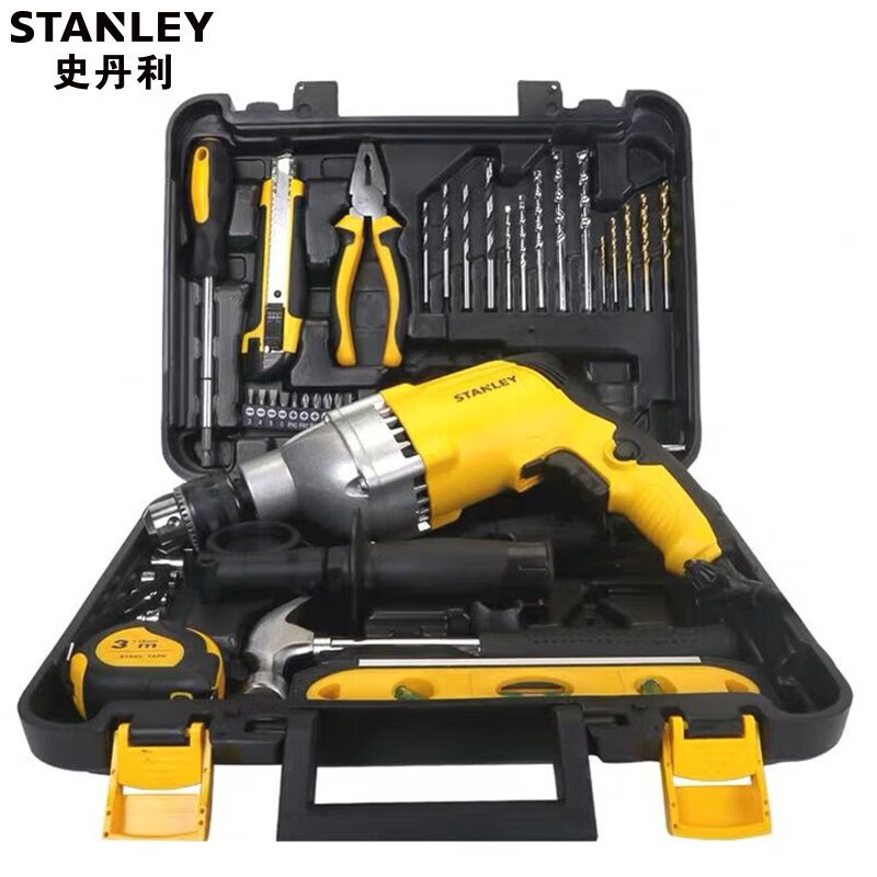 ชุดสว่านกระแทก Stanley รุ่น STDH7213V-A9 ขนาด 13 มม. ปรับความเร็วได้ สว่านไร้สายแบบสองฟังก์ชัน กำลัง