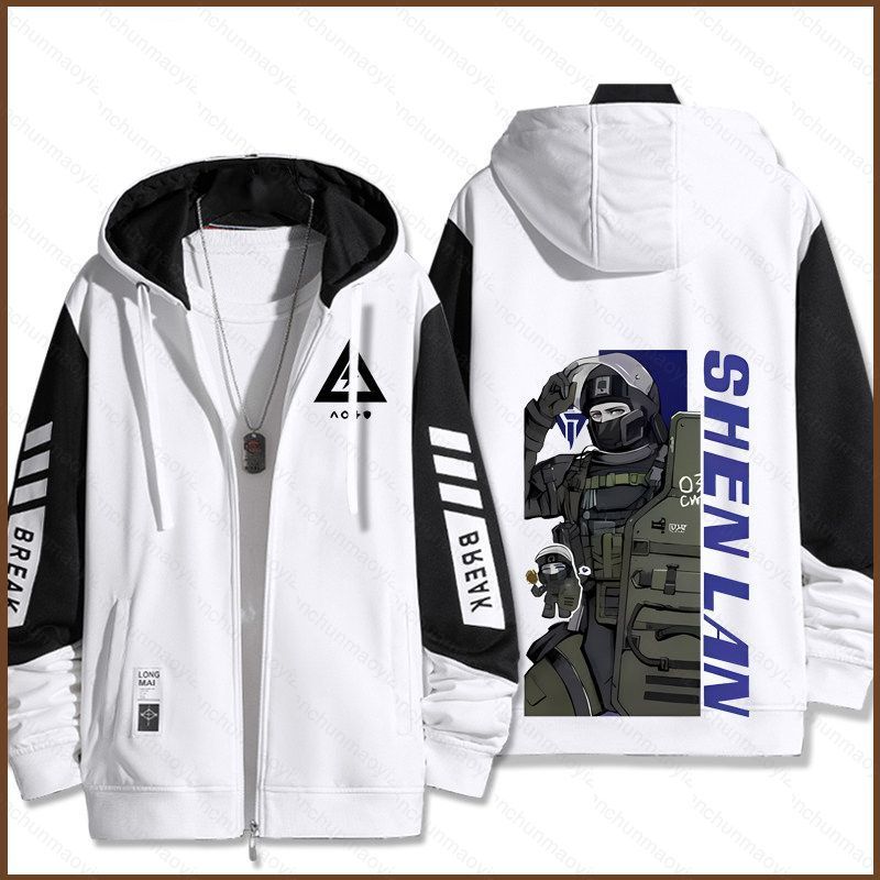 DC2 Delta Force เกม Hoodie อะนิเมะเสื้อกันหนาว Unisex เสื้อแขนยาวซิปด้านบน