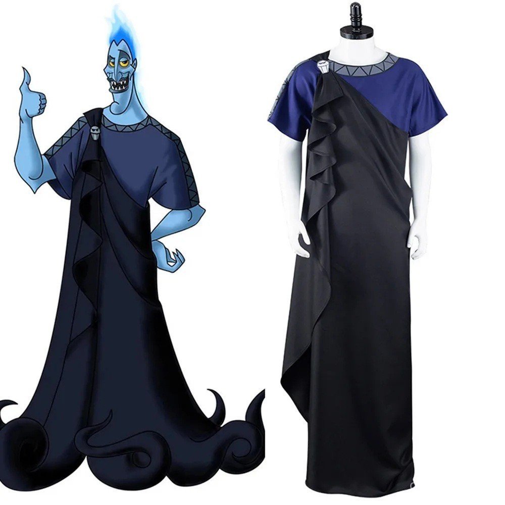 ผู้ใหญ่ Disney Hades Hercules คอสเพลย์เครื่องแต่งกายการ์ตูน Hades ชุดฮาโลวีน Carnival Stage Performa