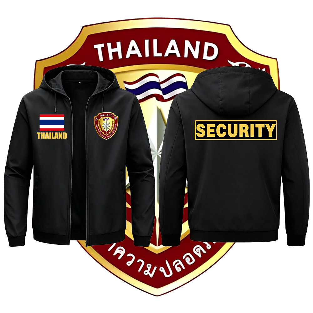 Fashion Hot Sale Baju SECURITY ฮูดี้แขนยาวพร้อมซิป Zipper Hoodie Unisex M-3XL H7