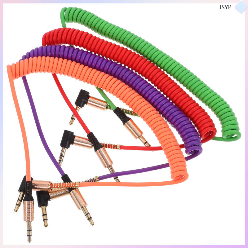 Coil Aux Cord for Headphones Car Audio Speaker Wire Cable Stereo junshaoyipin