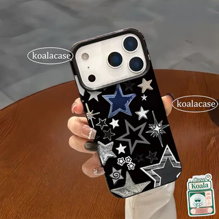 เคสสัมผัสหนัง ลายดาว สีดำ สไตล์ฮิต เข้ากันได้กับ OPPO Reno 16F 16 15 14 11 12 F 15F 14F 10 13 12F 16 15 14 11 12 Pro