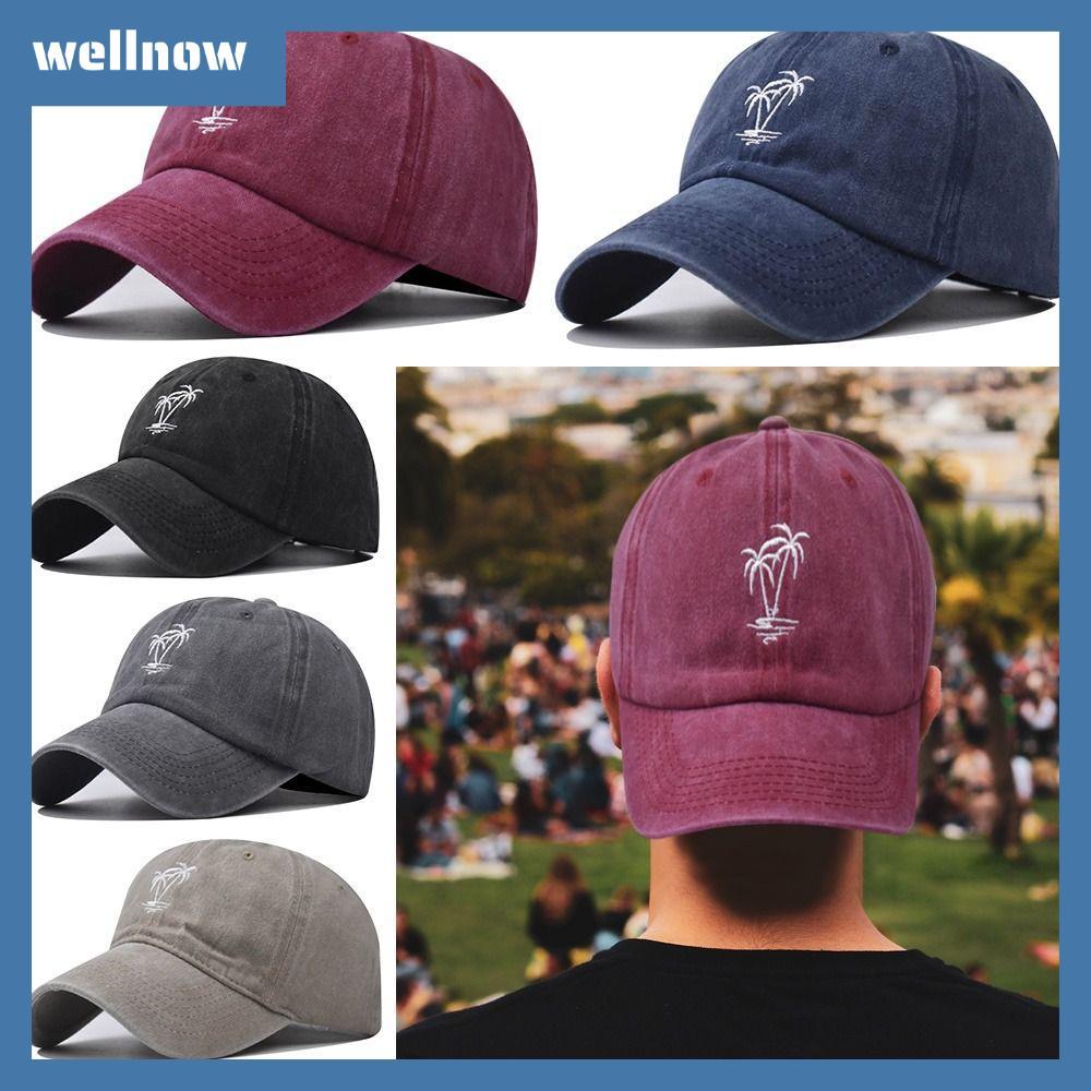 WELLNOW Distressed Faded Cap ปรับ Vintage แฟชั่นเบสบอลหมวก
