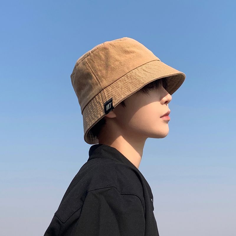 [J & N] Bucket Hat Men Bucket Hat Men Spring Summer All-Match Basin Hat Sun Hat Men Casual Face Smal