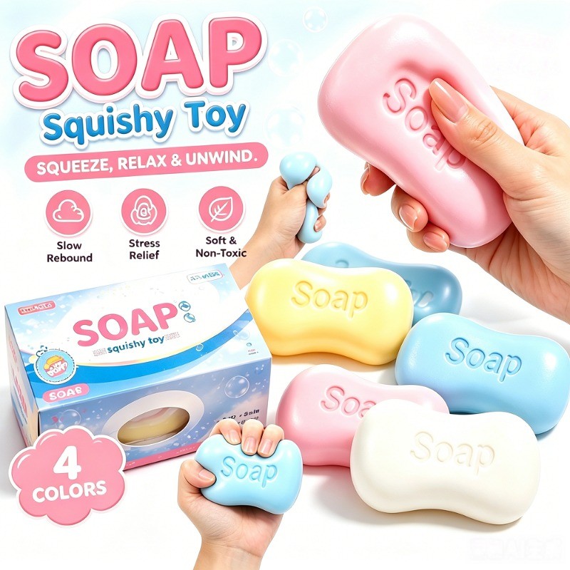 สนุกสบู่รูป Squishy ของเล่นช้า Rebound Sensory Fidget ความเครียดบรรเทาบีบ Decompression Fidgety Pinching ของเล่นความวิตกกังวลบรรเทาของขวัญ
