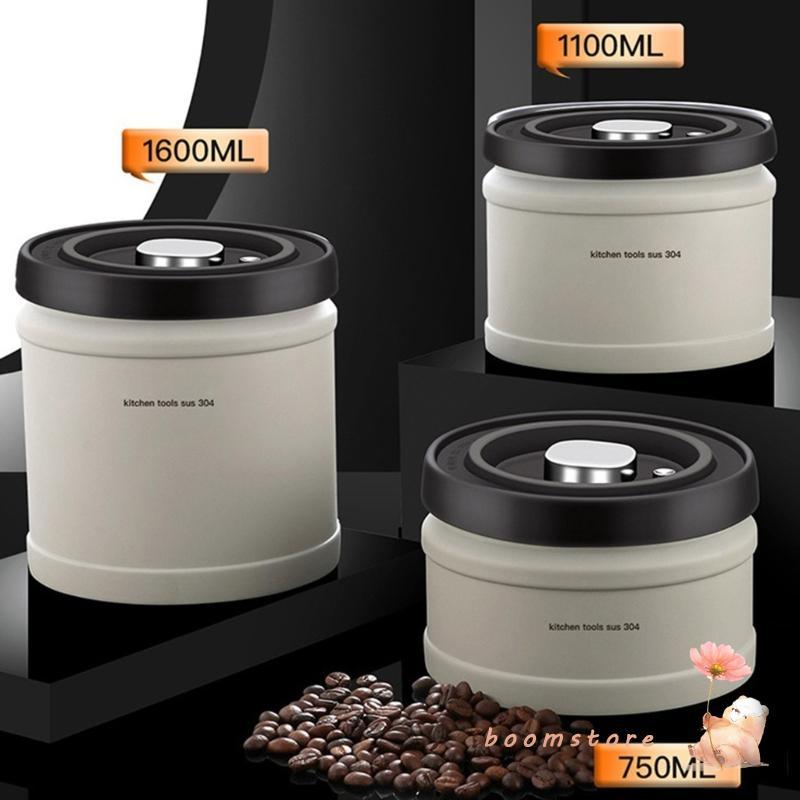 Boom Coffee Storage Canister 750 1100 1600ml ภาชนะในครัวสแตนเลส