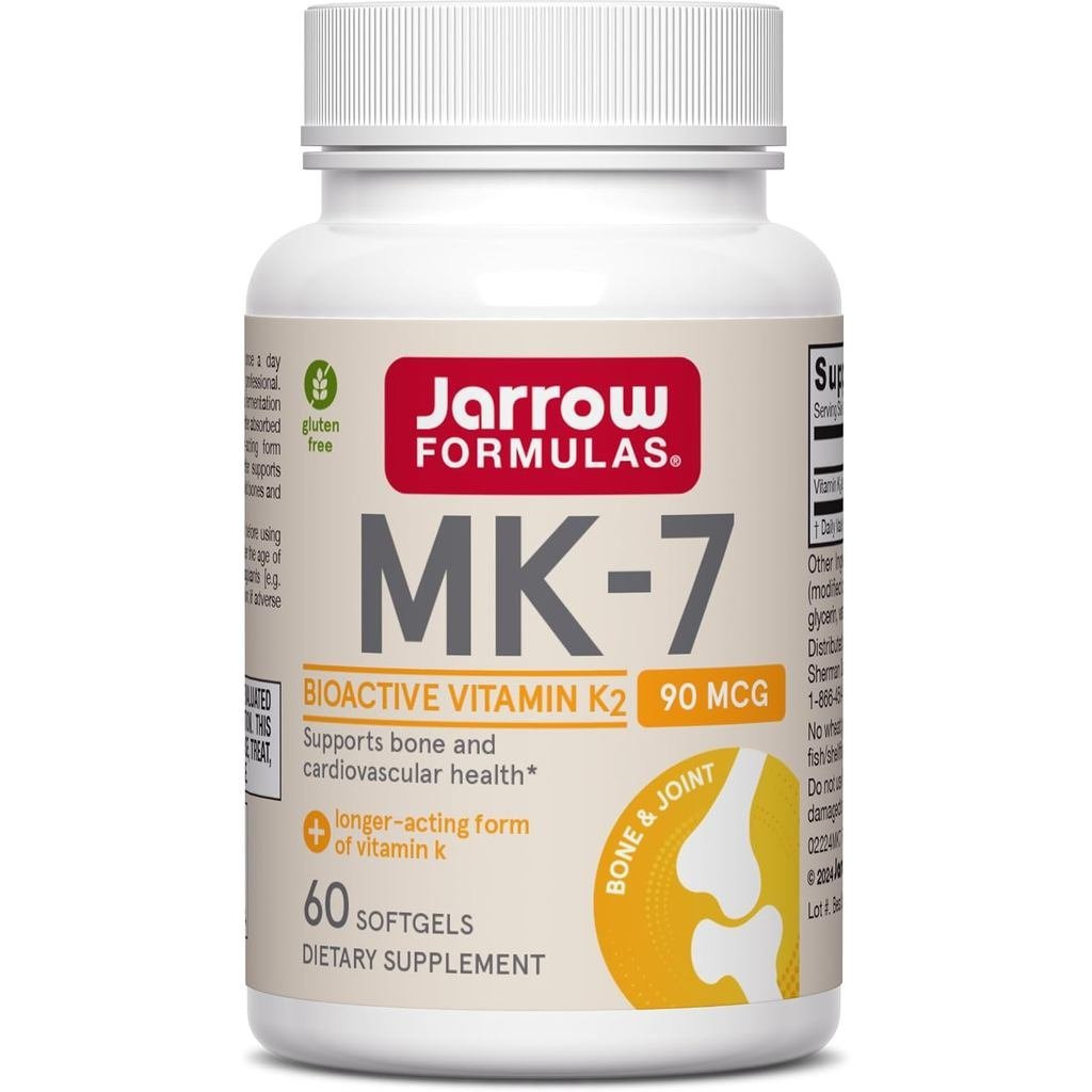 สูตร Jarrow MK-7 90 mcg - Bioactive Form of Vitamin K2-60 เสิร์ฟ (ซอฟเจล) - เพื่อสุขภาพกระดูกและหลอด