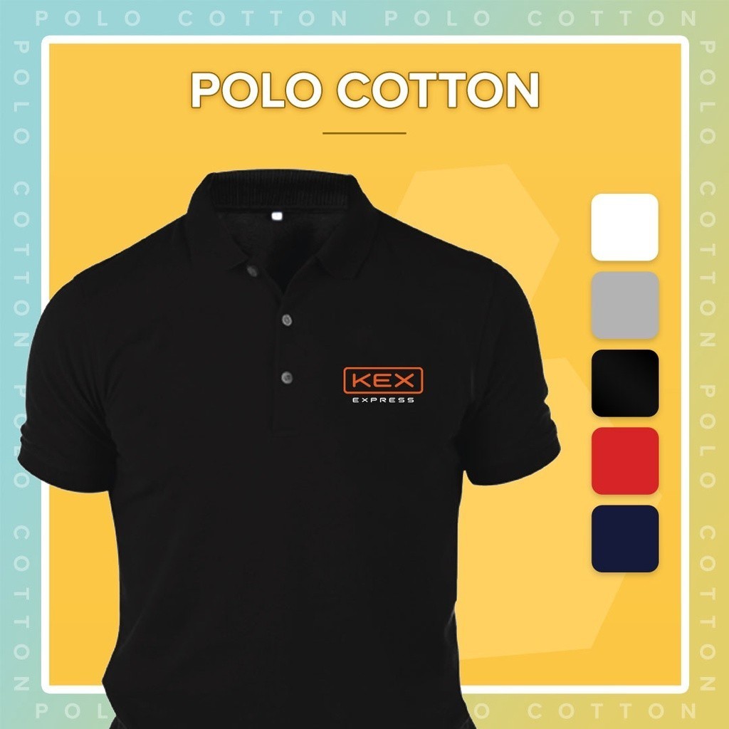 【เสื้อโปโล】 Baju Kerja KEX EXPRESS Cotton T เสื้อเสื้อยืด Tee Kolar Delivery Courier Rider ชุดพนักงา