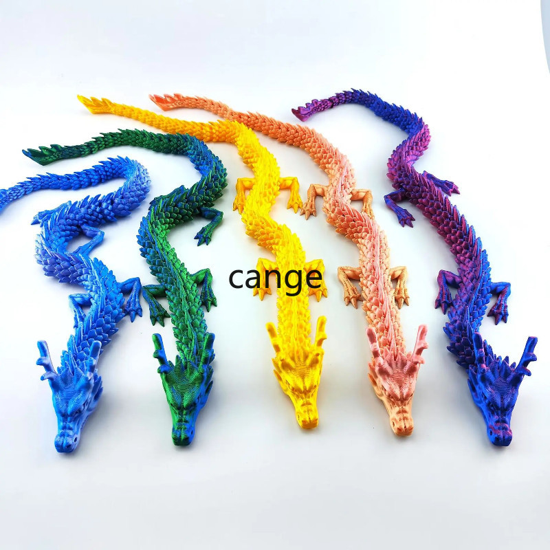 3D พิมพ์มังกรจีนรุ่น Articulated Joint Movable Creative ของเล่นเด็กของขวัญ Desktop Decor