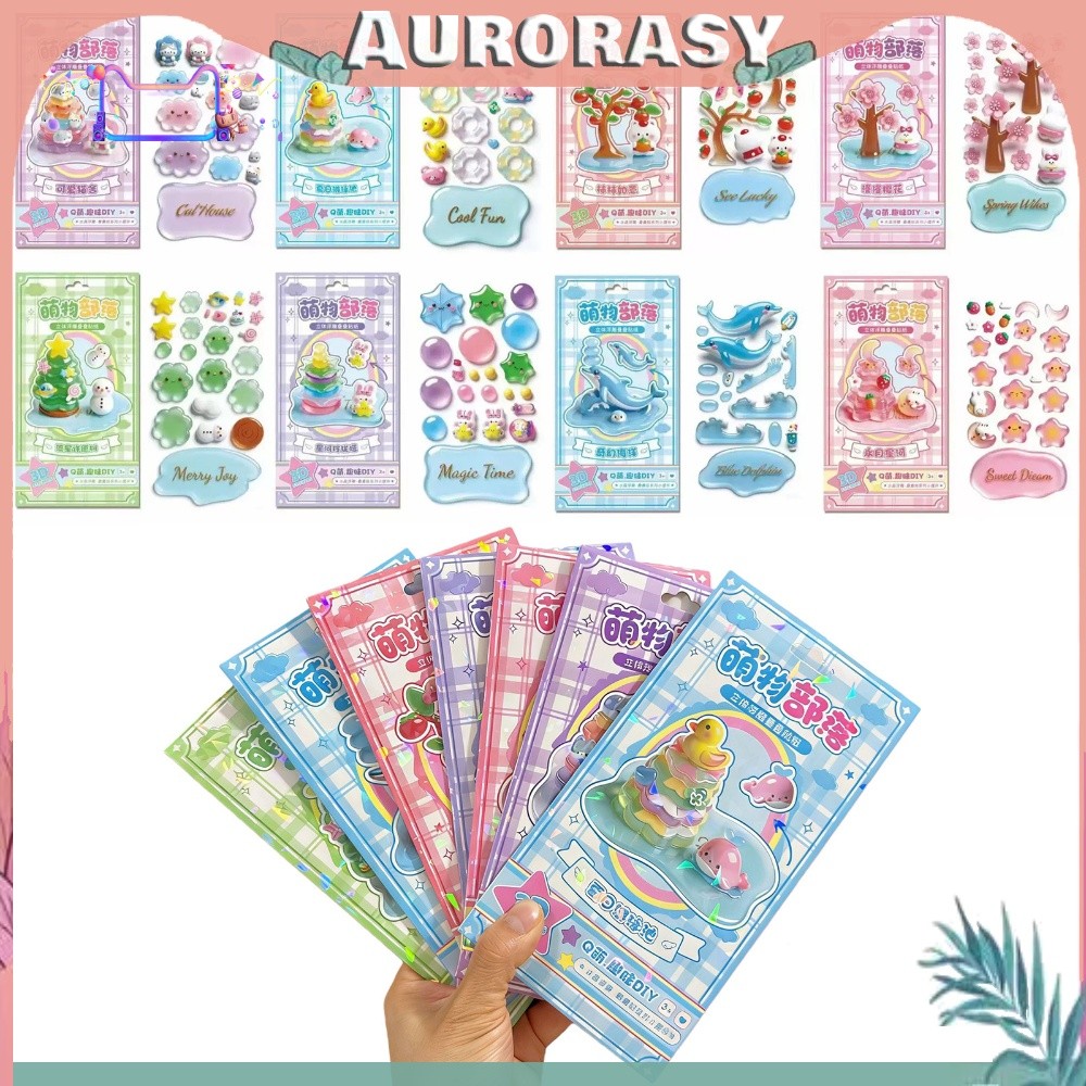❤สติ๊กเกอร์ 3D Puffy Texture 3D สติกเกอร์คริสตัลซ้อน Kawaii สําหรับเด็กผู้หญิงรางวัลห้องเรียน