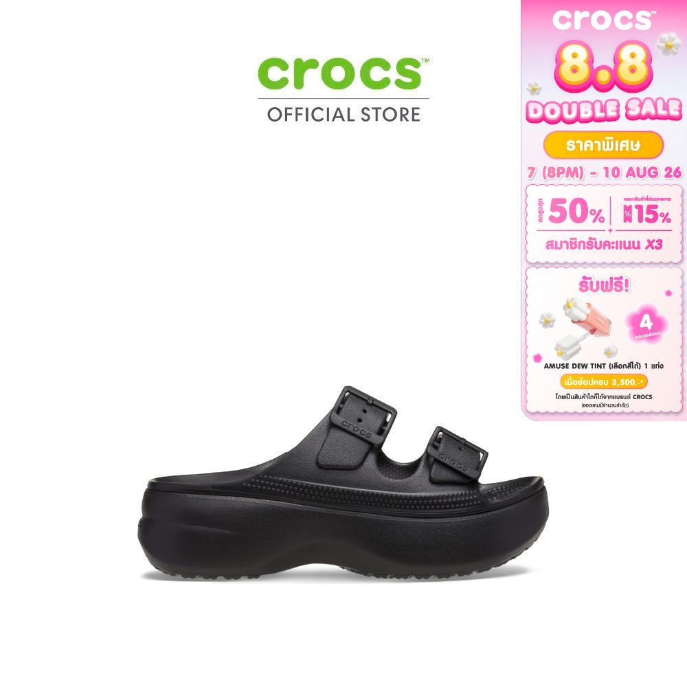 CROCS รองเท้าแตะผู้หญิง SATURDAY PLATFORM SANDAL รุ่น 212880-001 - BLACK