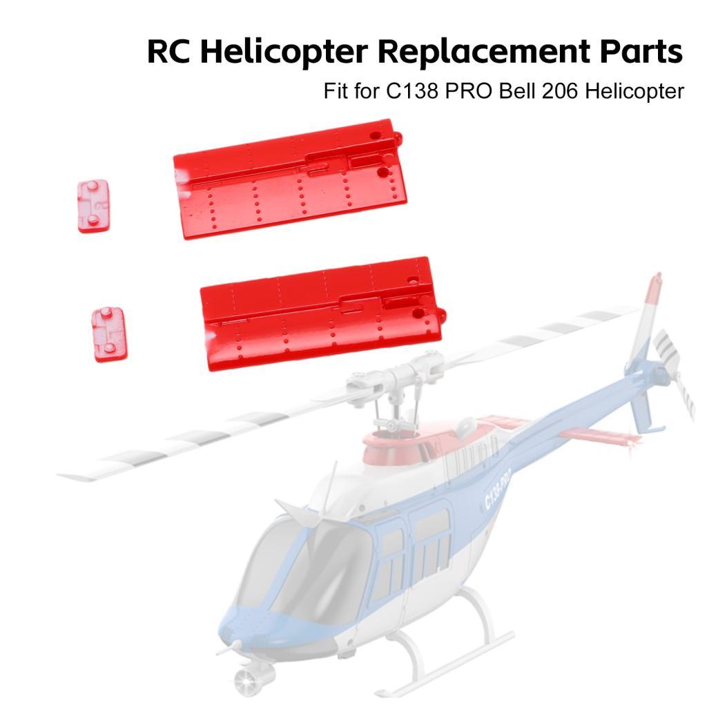 Treee RC เฮลิคอปเตอร์ Tail Stabilizer อะไหล่สําหรับ ERA C138 PRO Bell 206 รีโมทคอนโทรลสีแดง