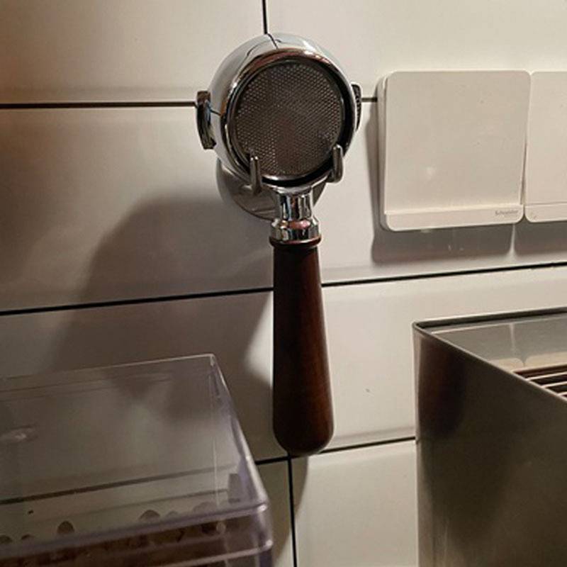 [tuout] Self-adhesive Coffee Bottomless Portafilter Wall Ra 51mm/53mm/54mm/58mm Coffee Bottom Filter