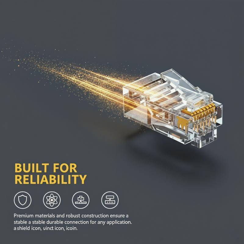 Annapursky 100PCS Cat5e/Cat6 UTP FTP สายอีเธอร์เน็ตโมดูลปลั๊ก Soet เครือข่ายเชื่อมต่อ TH