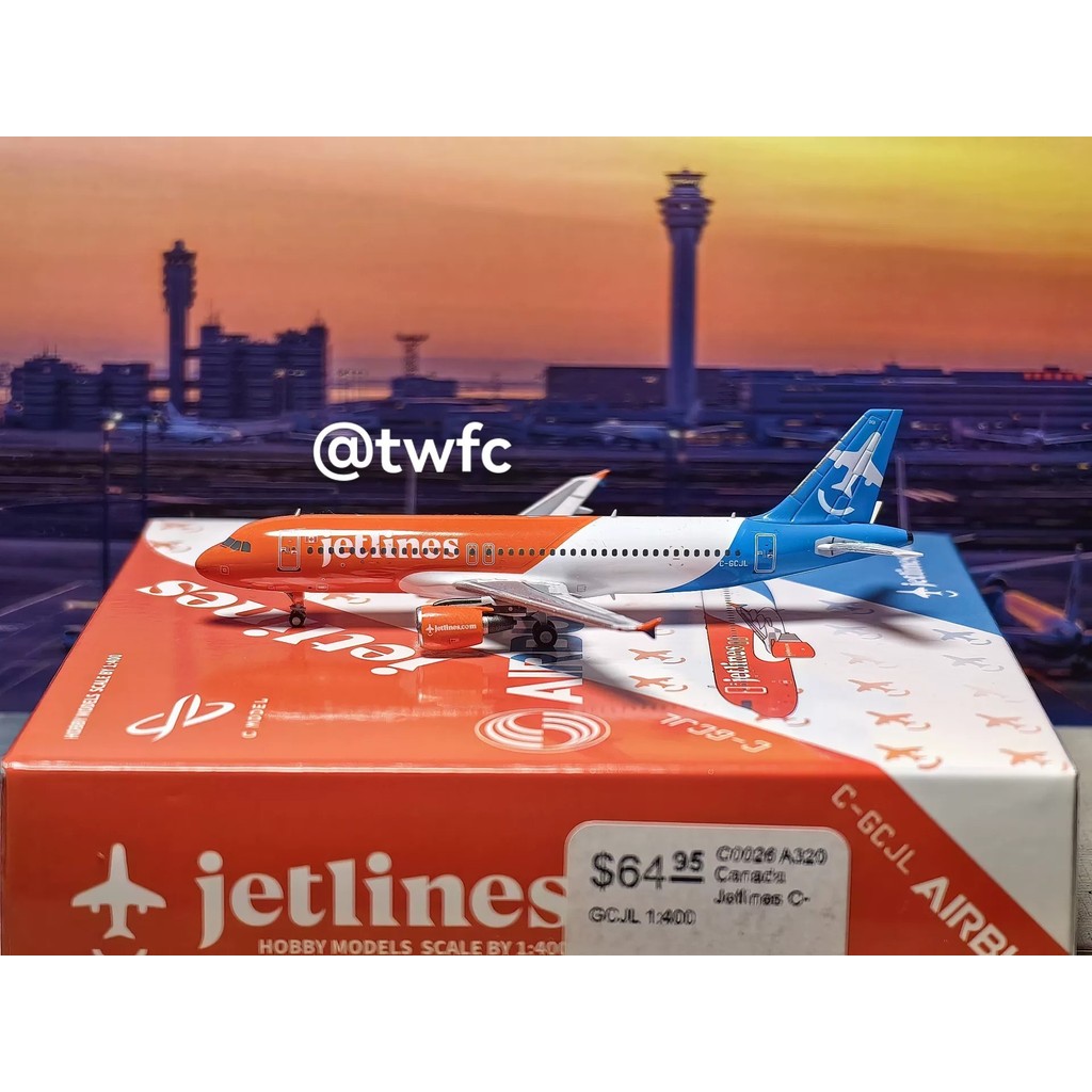 CM Cmodel PM pandamodel OEM Canada Jetel jetlinesA320-200 C-GCJL 1: 400 การวัด Flawless Airbus Airbu