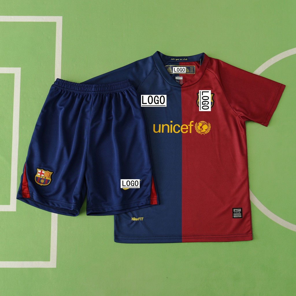 08-09 Game Season Barcelona Home Jersey (เวอร์ชั่นเด็ก)