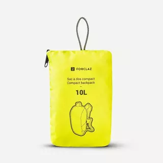 Decathlon Foldable Backpack 10L - Travel กระเป๋าเป้พับเก็บได้รุ่น Travel 100 ขนาด 10 ลิตร - Yellow