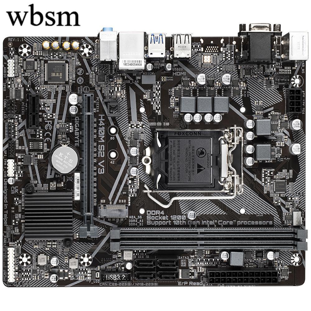 [คอลัมน์เมนบอร์ด] ชาร์จเมนบอร์ด Gigabyte/Gigabyte H410M-S2 V2 H410M-S2 ใหม่ 1200 รองรับบอร์ดขนาดเล็ก