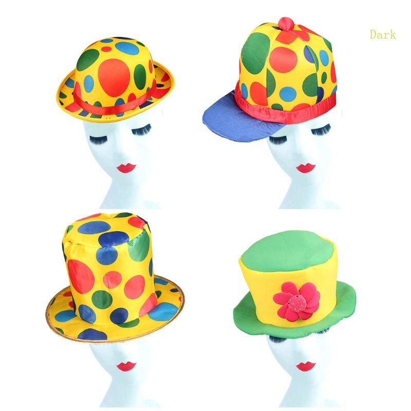 Dark ตลก Clown หมวกบ้า Clown Coplay เครื่องแต่งกายอุปกรณ์เสริม Clown หมวกสําหรับผู้หญิงผู้ชาย
