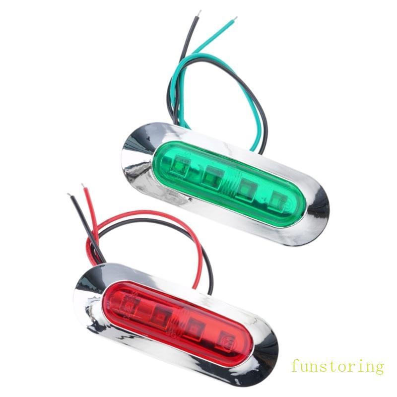 FUN 24V LED นําทางเรือยอชท์ไฟแสดงสถานะกันน้ํา Pontoon