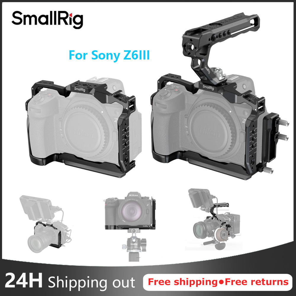 SmallRig ขยายกรอบชุดกรงสําหรับ Nikon Z6III พร้อม Arca-Swiss Quick Release Plate ในตัวหลายอินเทอร์เฟซ