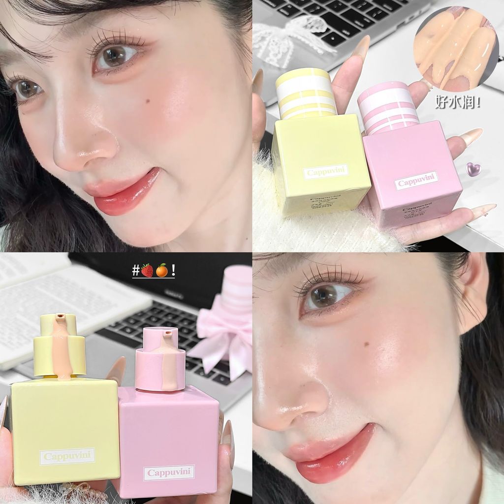 นักเรียน Must-Have Pink Liquid Foundation คอนซีลเลอร์ติดทนนานไม่มีแต่งหน้า Water Gloss Good Complexi