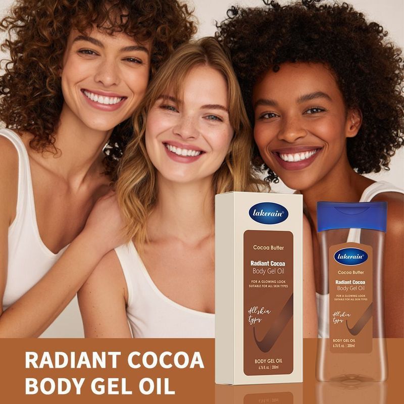 Cross-Border Beauty Lakerain Cocoa Butter Gloss Body Oil Moisturizing Body Glow Oil8.13vv