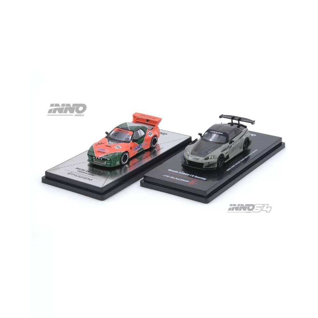 INNO64 本田S2000 RX7FC3S 2025定合金车少量现货HONDA S2000 JS RACING KONG TOY SALONCAR 2025MAZDA RX7 FC3S "PADEM