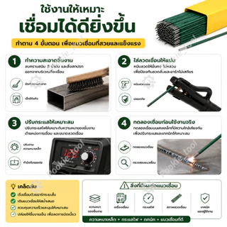 ลวดเชื่อมคุณภาพสูง 2.0มม. 100ชิ้น เชื่อมเหล็กบางไม่เจาะ ไฟเสถียร ไม่กระเด็น มืออาชีพ