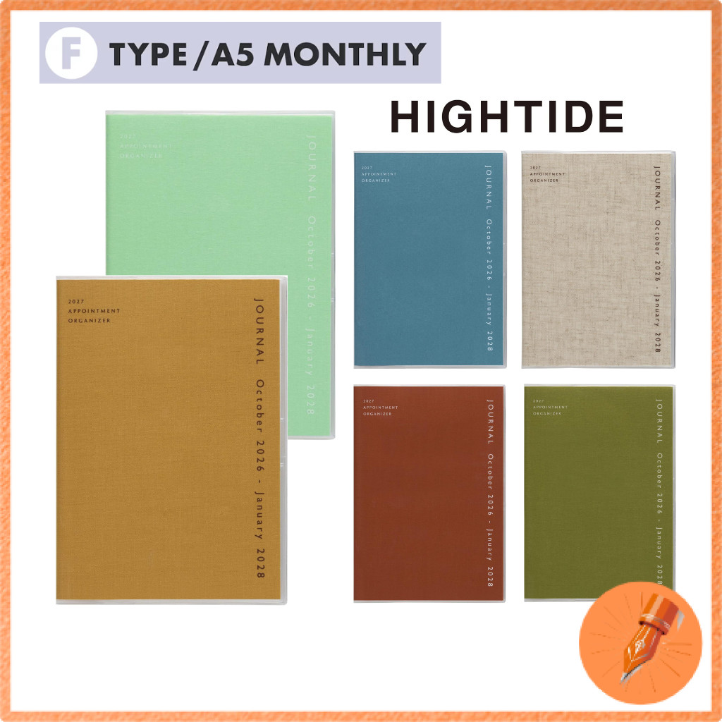 Hightide Planner 2027 Cotton / A5 Monthly / Starts October 2026 HIGHTIDE (ไฮไทด์)
